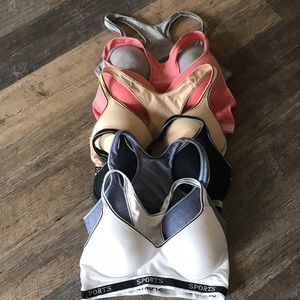 Sports Comfort Bra Set - White, Black, Pink, Cream, Gray